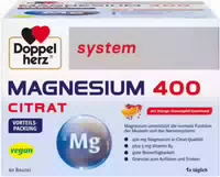 Doppelherz System Magnesium 400 Citrat mit Orange Granatapfel Geschmack 20 st