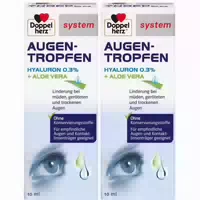 Doppelherz System Augentropfen Hyaluron 0,3 % Aloe Vera