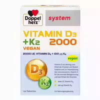 Doppelherz System Vitamin D3 K2 2000 I E 120 St Tabletten
