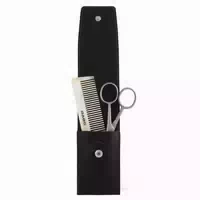 Dovo Solingen Bart und Grooming Set – 2 Teilig, Schwarzes Leder