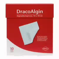Dracoalgin 10x10 Cm Alginat Wundauflage 10 St Kompressen