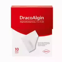 Dracoalgin 5x5 Cm Alginatkompresse 10 St Kompressen
