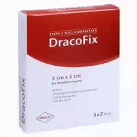 Dracofix Peel Kompressen 5x5 Cm Steril 8fach 25x2 St Kompressen