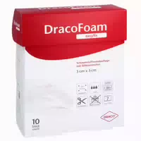 Dracofoam Easyfix Schaumstoff Wundauflage 5x5 Cm 10 St