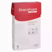 Dracofoam Easyfix Schaumstoff Wundauflage 10x20 Cm 10 St