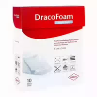Dracofoam Infekt Haft Schaumst Wundauf 5x5 cm 10 st Verband