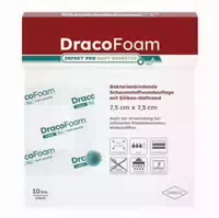 Dracofoam Infekt Pro Haft Sen Sch Wund 7,5x7,5cm