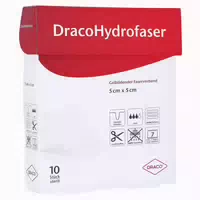 Dracohydrofaser 5x5 Cm Gelbildender Fase 10 St