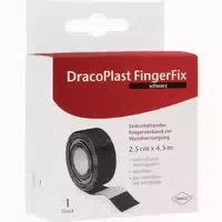 Dracoplast Fingerfix Schwarz Selbsthaftender Fingerverband 2,5cm X 4,5m 1 st Pflaster