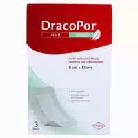 Dracopor Sensitiv 8x15 Cm Steril M Silik 3 St