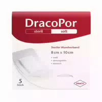 Dracopor Steril Soft Weiß 15 × 15 cm 5 st Pflaster