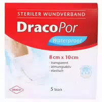 Dracopor Waterproof Wundverband 8x10 Cm Steril 5 St Verband
