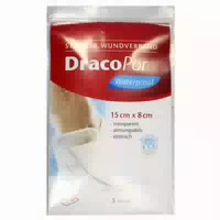 Dracopor Waterproof Wundverband 10x20 Cm Steril 5 St Verband