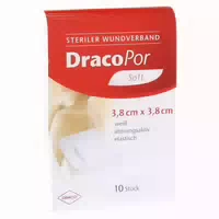 Dracopor Wundverband 3,8x3,8 Cm Steril Hautfarben 10 St Pflaster