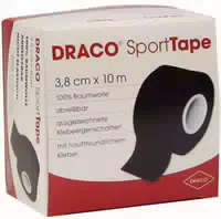 Draco Sporttape Tapeverband 10 m X 3,8 cm Schwarz 1 Verband