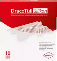 Dracotüll Sil 10x10 cm Silikonbes Wundkont Aufl 10 st Verband
