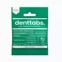 Denttabs Zahnputztabletten Stevia Mint Fluoridfrei 125 st Tabletten