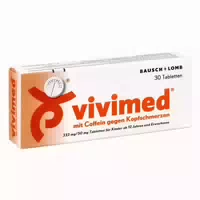 Vivimed mit Coffein gegen Kopfschmerzen, Schmerztabletten mit Paracetamol 20 st Tabletten