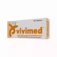 Vivimed mit Coffein gegen Kopfschmerzen, Schmerztabletten mit Paracetamol 10 st Tabletten