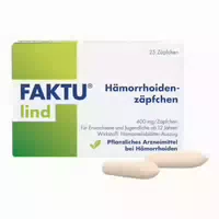 Faktu Lind Hämorrhoidenzäpfchen bei Jucken, Nässen, Brennen, Entzündungen, Kleinen Blutungen, 25 Stk, als Zäpfchen Ideal für die Anwendung in der Nacht