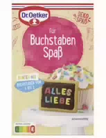 Dr Oetker für Buchstaben Spaß Bunter Mix