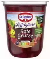 Dr Oetker Löffelglück Rote Grütze mit Bourbon Vanillesoße