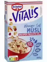 Dr Oetker Vitalis Weniger Süß Müsli Knusper Pur
