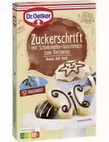 Dr Oetker Zuckerschrift mit Schokoladengeschmack