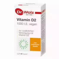 Dr Wolz Vitamin D2 1000 I E Vegan 60 St Kapseln