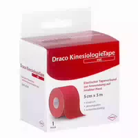 Draco Kinesiologietape 5 Cmx5 m Rot 1 st