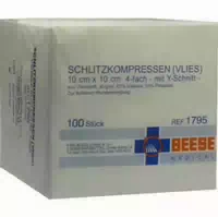 Schlitzkompressen Vlies 10x1