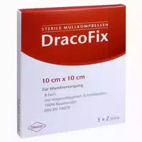 Dracofix Peel Kompressen 10x10 Cm Steril 8fach 5x2 St Kompressen