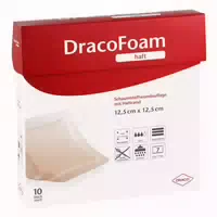 Dracofoam Haft Schaumstoff Wundauflage 12,5x12,5 cm