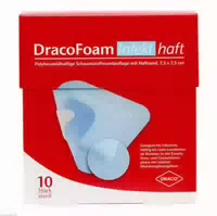 Dracofoam Infekt Haft Schaumst Wundauf 7,5x7,5 Cm 10 St Verband