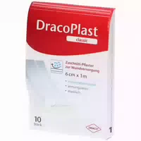 Dracoplast Classic Pflaster 4 cm X 1 m Weiß – Zuschneidbar