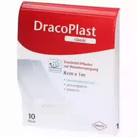 Dracoplast Classic Pflaster 8 cm X 1 m Weiß – Zuschneidbar