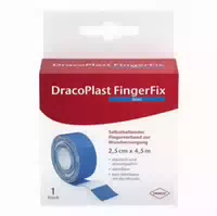 Dracoplast Fingerfix 2,5 Cmx4,5 M Mit Wundk Blau