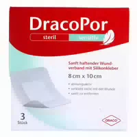 Dracopor Sensitiv 8x10 Cm Steril Mit Silikonkleber