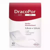 Dracopor Soft Weiß Wundverband 3,8x3,8 Cm Steril