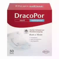 Dracopor Waterproof Wundverband 8x10 Cm Steril 50 St Pflaster