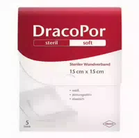 Dracopor Soft Weiß Wundverband 15x15 Cm Steril