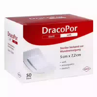 Dracopor Wundverband 5x7,2 Cm Steril Hau 50 St