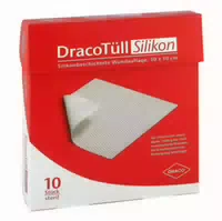 Dracotüll Sil 10x10 cm Silikonbes Wundkont Auflage