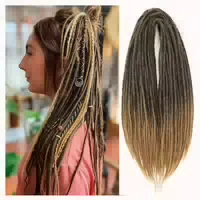 Dreadlocks Extensions 24 Inch 10 Strähnen Double Ended T1b 2 1 st