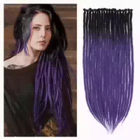 Dreadlocks Häkelhaar Göttin Locs Zöpfe Single Ended Schwarz 1 st