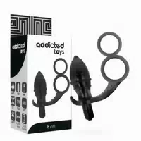 Addicted Toys Flexibler Analplug mit Doppeltem Penisring