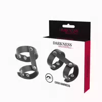 Darkness Verstellbarer Penis Und Hodenring Aus Leder 1 St