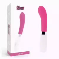 Glossy Silikonvibrator mit Geschwungener Form 1 st