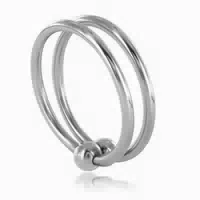 Metal Hard Doppel Stahl Penisring 1 St