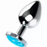 Ohmama Analplug mit Blauem Kristall